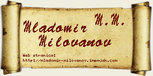 Mladomir Milovanov vizit kartica